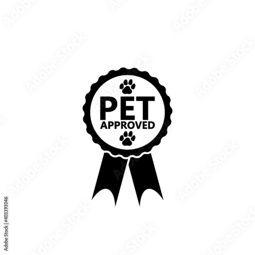 Pet Approved badge isolated on white background
