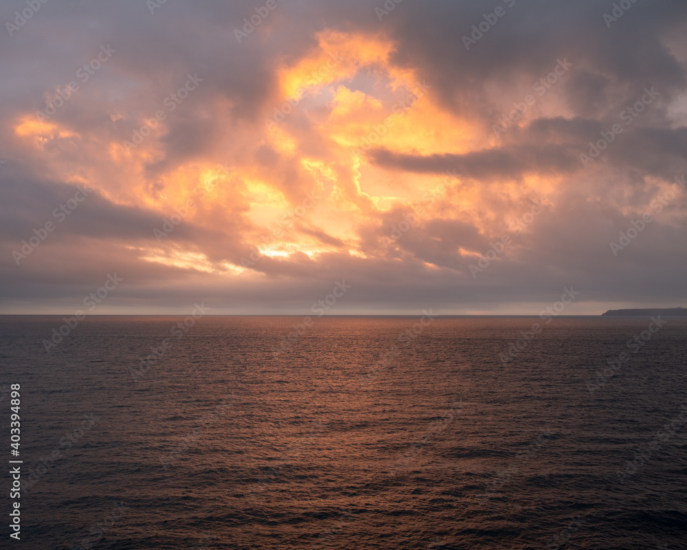 Sunset on Portuguese sea