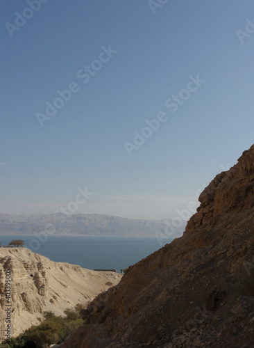The view of the Dead Sea from the nature reserve Ein Gedi. © bARTkow