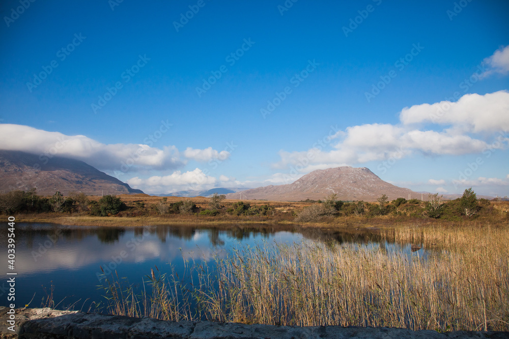 lake and mountains 