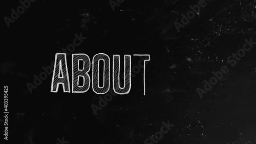 About us concept written on blackboard