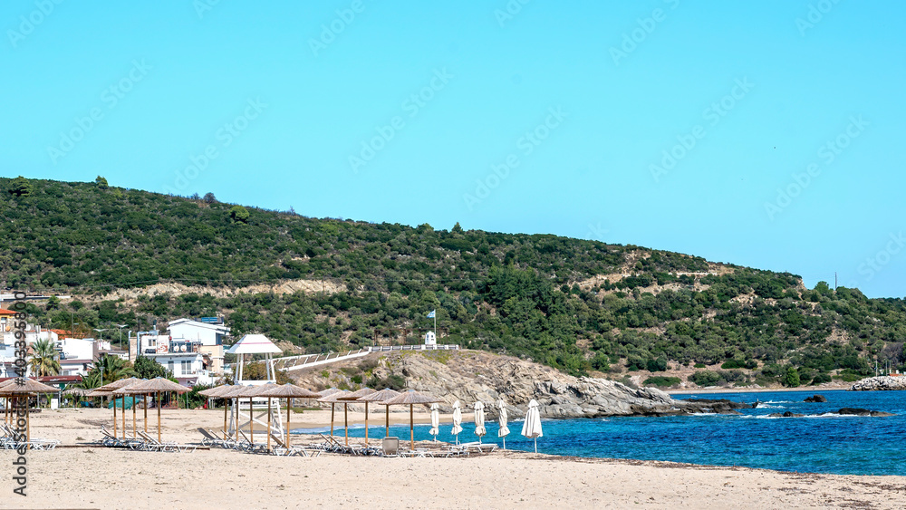 Aegean sea coast in Sarti, Greece