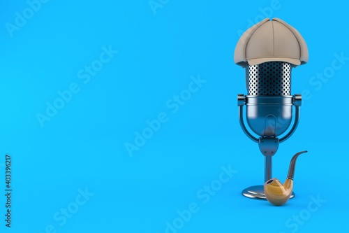 Radio microphone with detective hat