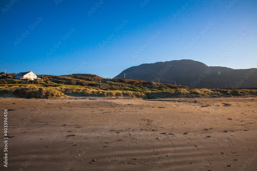 irish landscape on the beach