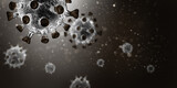 Virus or bacteria background. Viral infection concept. 3d rendering.
