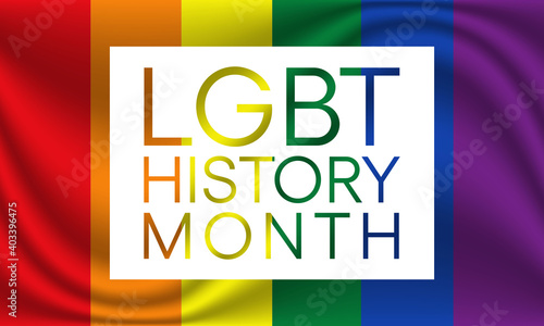 Vector illustration on the theme of LGBTQ History month observed each year during February.