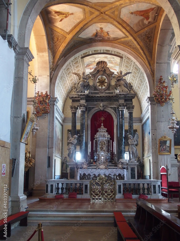 altar in the church of sveta eufemia, rovinj, croatia