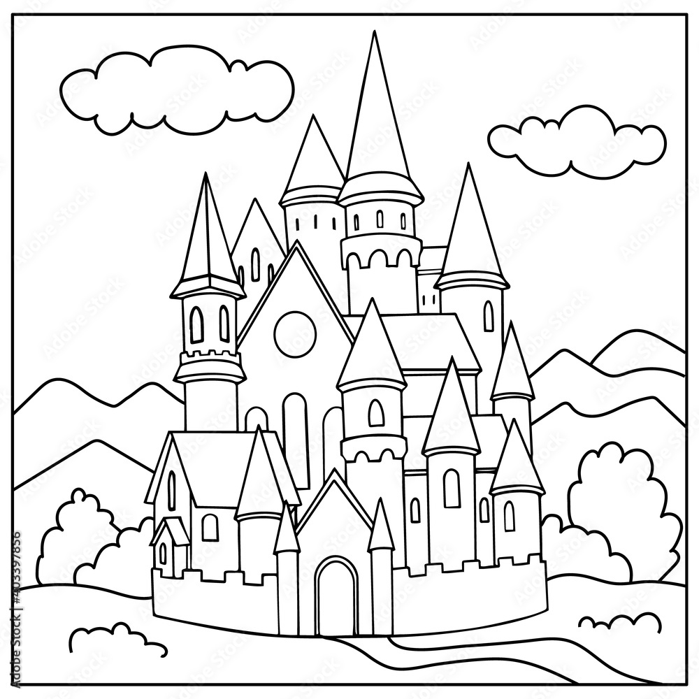 Amazon.com: 3dRose db_24630_1 Pink and Purple Princess Castle in The Clouds  Drawing Book, 8 by 8-Inch : Arts, Crafts & Sewing