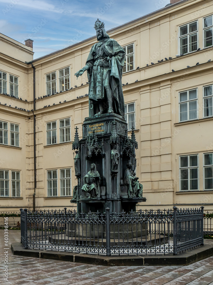 Statue on the famous Charles bridge in Prague, Czech republic Statue on the famous Charles bridge in Prague, Czech republic