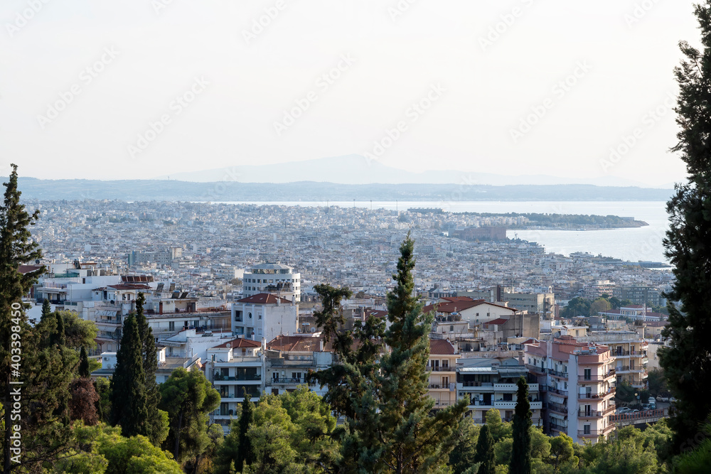 Panorama of Saloniki in Greece