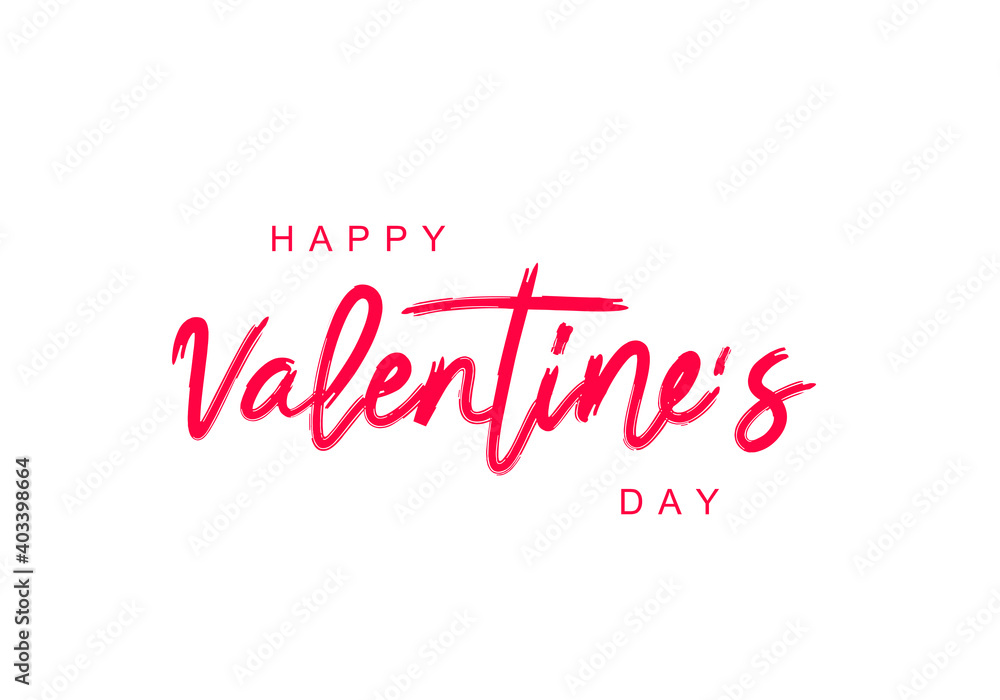 Valentine's Day card. Lettering. Beautiful festive inscription. Happy Valentine's Day. Valentine's Day card. Lettering. Beautiful festive inscription. Happy Valentine's Day.