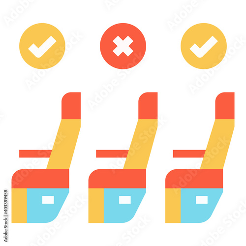 Seat icon for web element , webpage, application, card, printing, social media, posts etc.