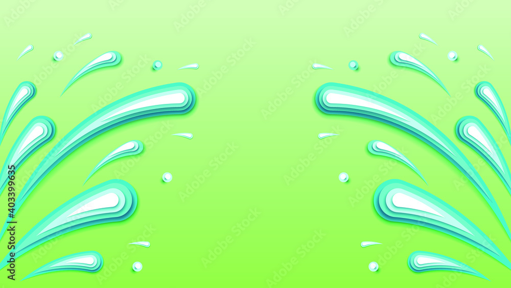 Abstract Paper Cut Ilustration Water Splash Drops Color Background Vector Design Style Abstract Paper Cut Ilustration Water Splash Drops Color Background Vector Design Style