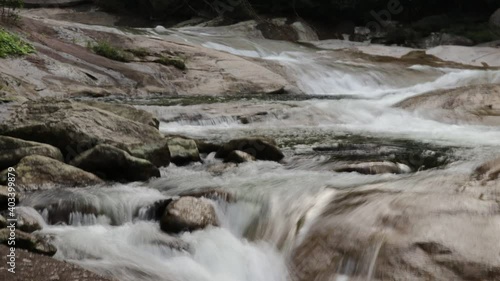 Stream of water in mountain river