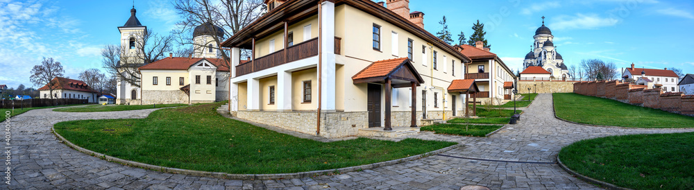 Panorama of the Capriana monastery in Moldova