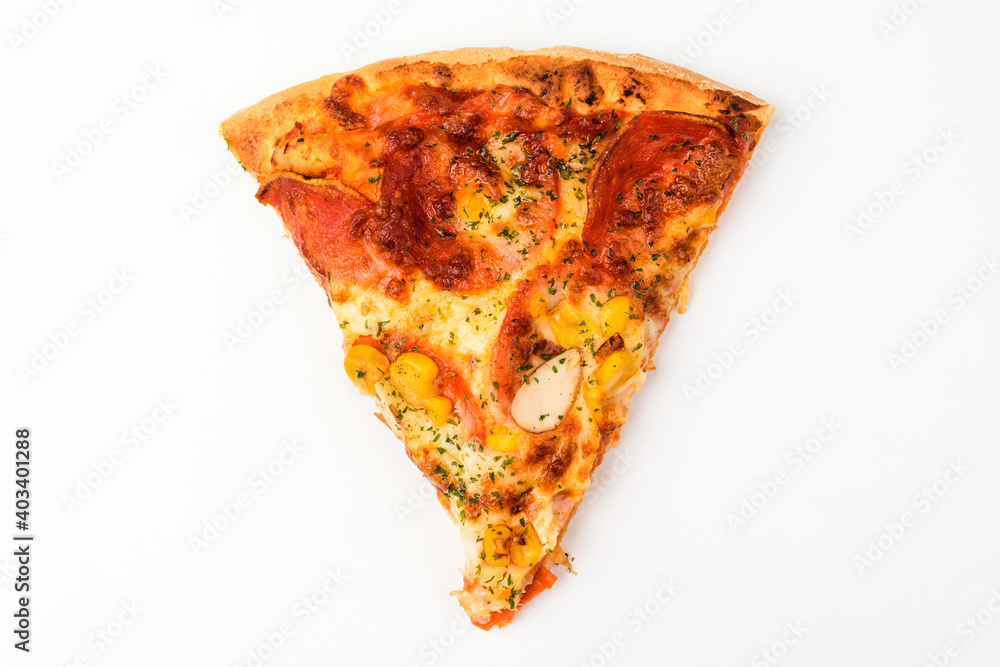 Fototapeta Pepperoni Pizza on a white background