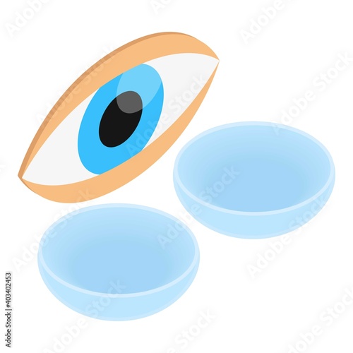 Eye care icon. Isometric illustration of eye care vector icon for web