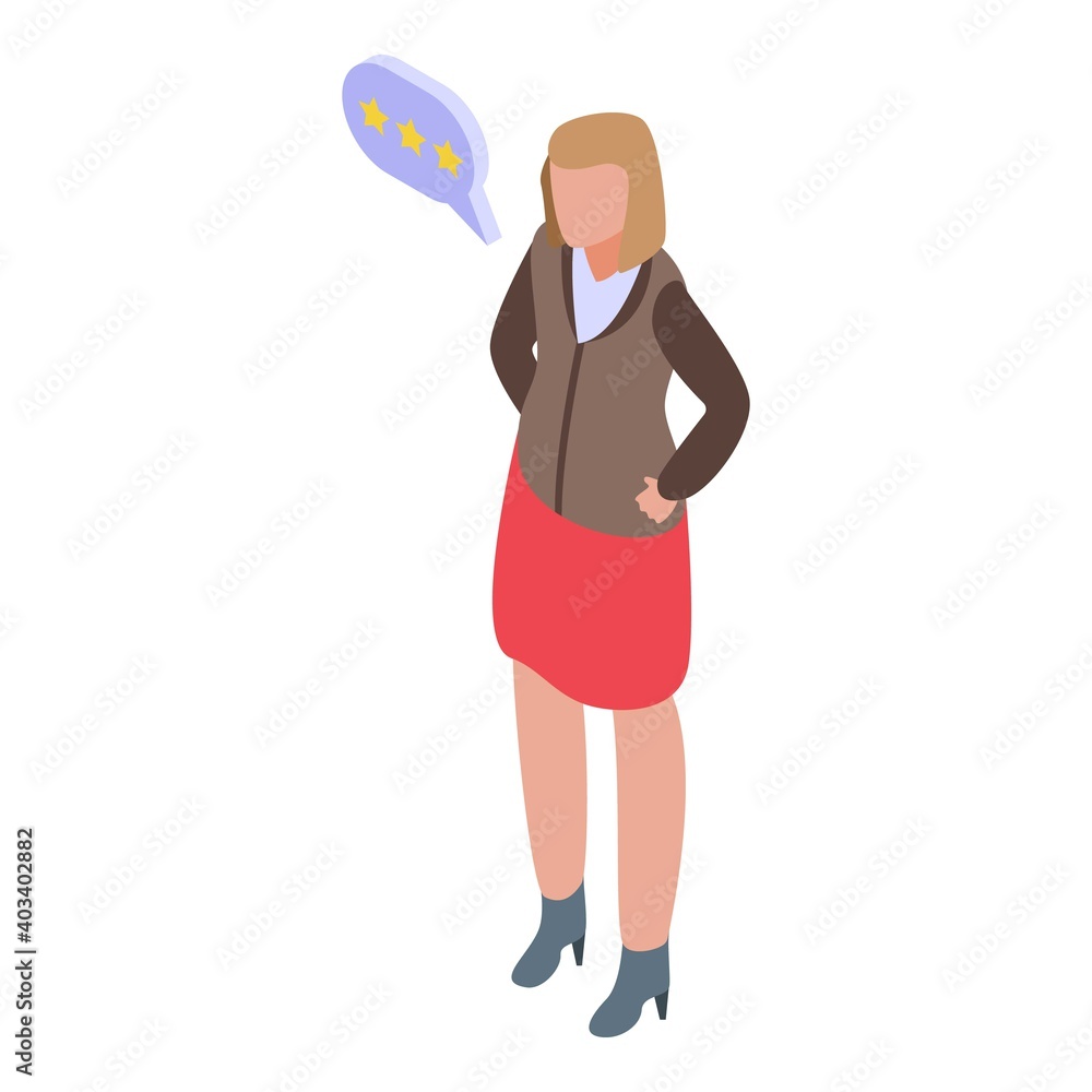 Manager discussion icon. Isometric of manager discussion vector icon for web design isolated on white background Manager discussion icon. Isometric of manager discussion vector icon for web design isolated on white background