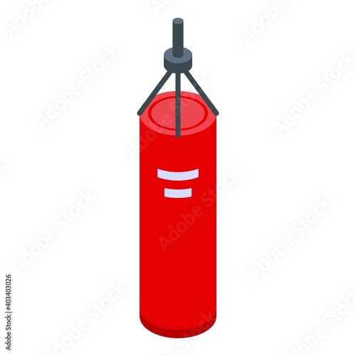 Punch bag icon. Isometric of punch bag vector icon for web design isolated on white background