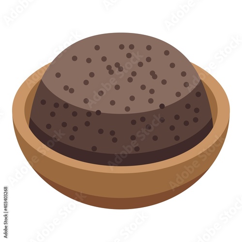 Canola bowl icon. Isometric of canola bowl vector icon for web design isolated on white background