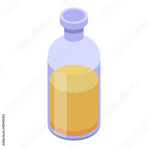 Canola glass bottle icon. Isometric of canola glass bottle vector icon for web design isolated on white background