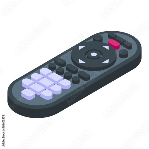 Remote control video icon. Isometric of remote control video vector icon for web design isolated on white background