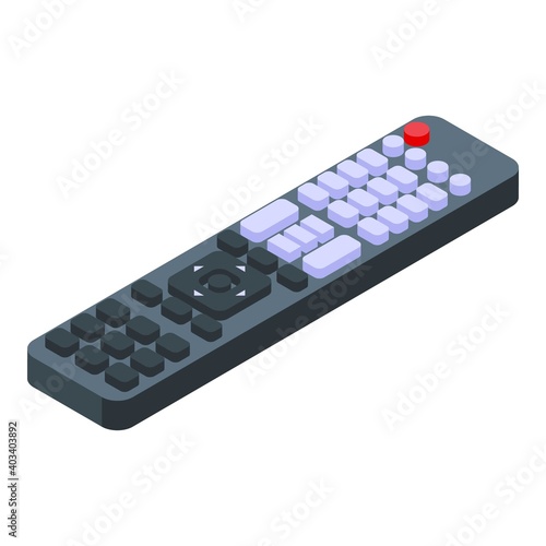 Tv remote control icon. Isometric of tv remote control vector icon for web design isolated on white background
