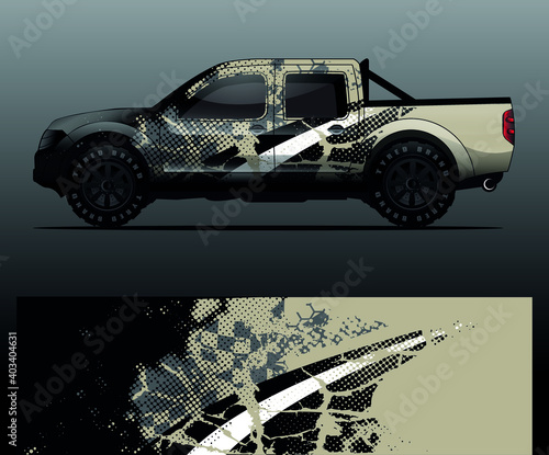 Truck decal graphic wrap vector, abstract background