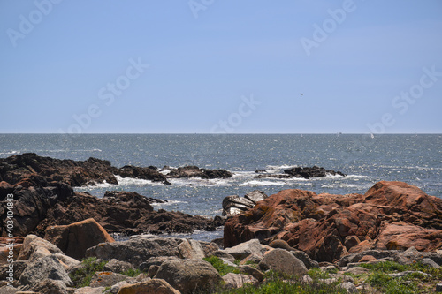 Rocky shore of Porto beach photo