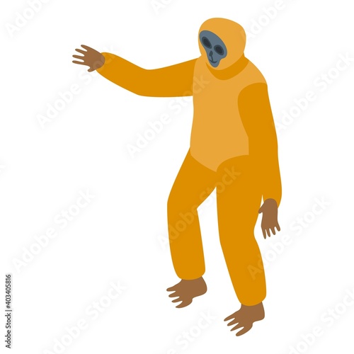 Gibbon icon. Isometric of gibbon vector icon for web design isolated on white background