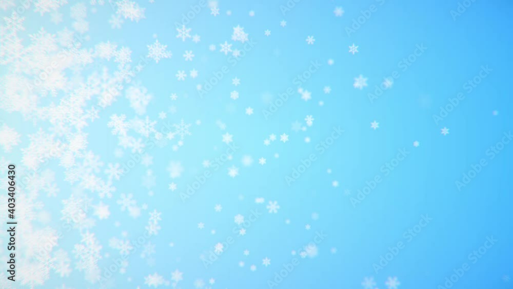 Falling snowflake loop background material Falling snowflake loop background material