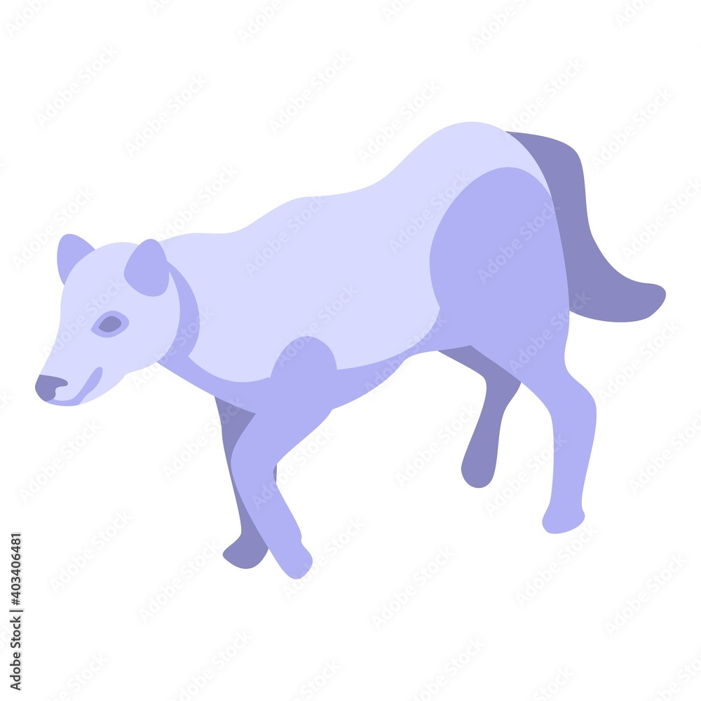 Fototapeta premium Nordic wolf icon. Isometric of nordic wolf vector icon for web design isolated on white background
