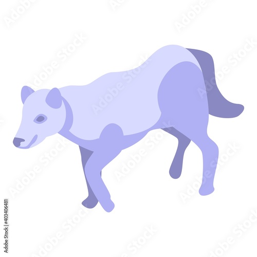 Nordic wolf icon. Isometric of nordic wolf vector icon for web design isolated on white background