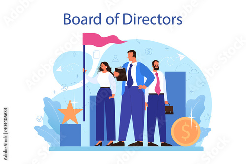 Directors board concept. Business planning and development