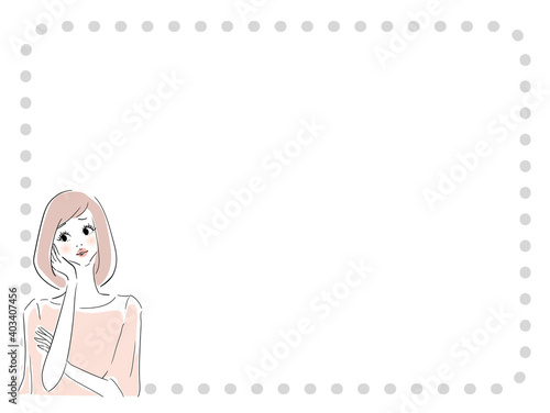 考え事をする女性
