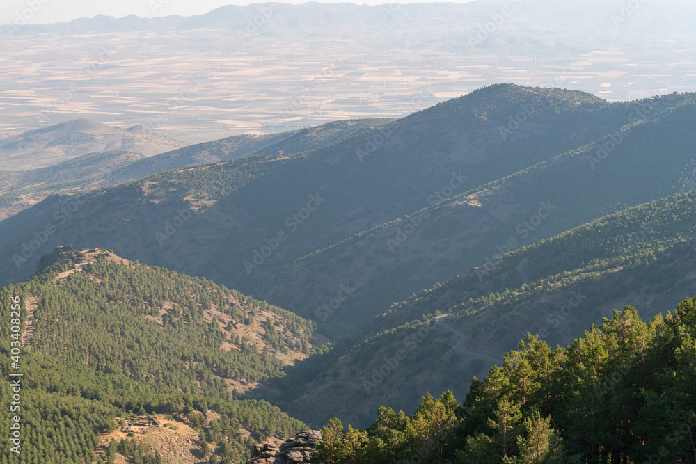 mountain area in Sierra Nevada in southern Spain