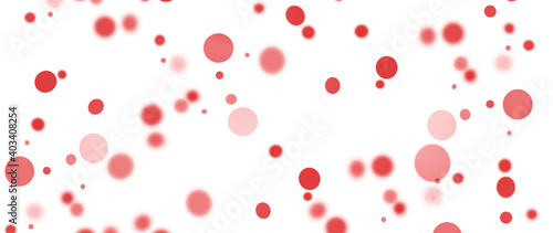 Red circles spots on a white background. Illustration