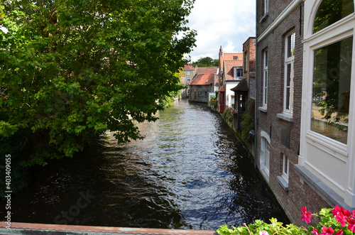 Overwhelming canal in the old town