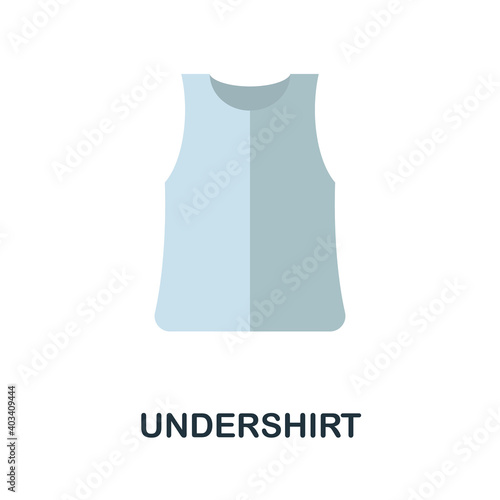 Undershirt flat icon. Color simple element from clothes collection. Creative Undershirt icon for web design, templates, infographics and more