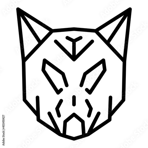 Nordic wolf icon. Outline nordic wolf vector icon for web design isolated on white background