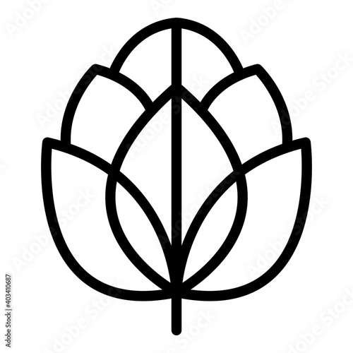 Garden artichoke icon. Outline garden artichoke vector icon for web design isolated on white background