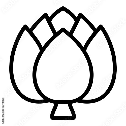 Grocery artichoke icon. Outline grocery artichoke vector icon for web design isolated on white background