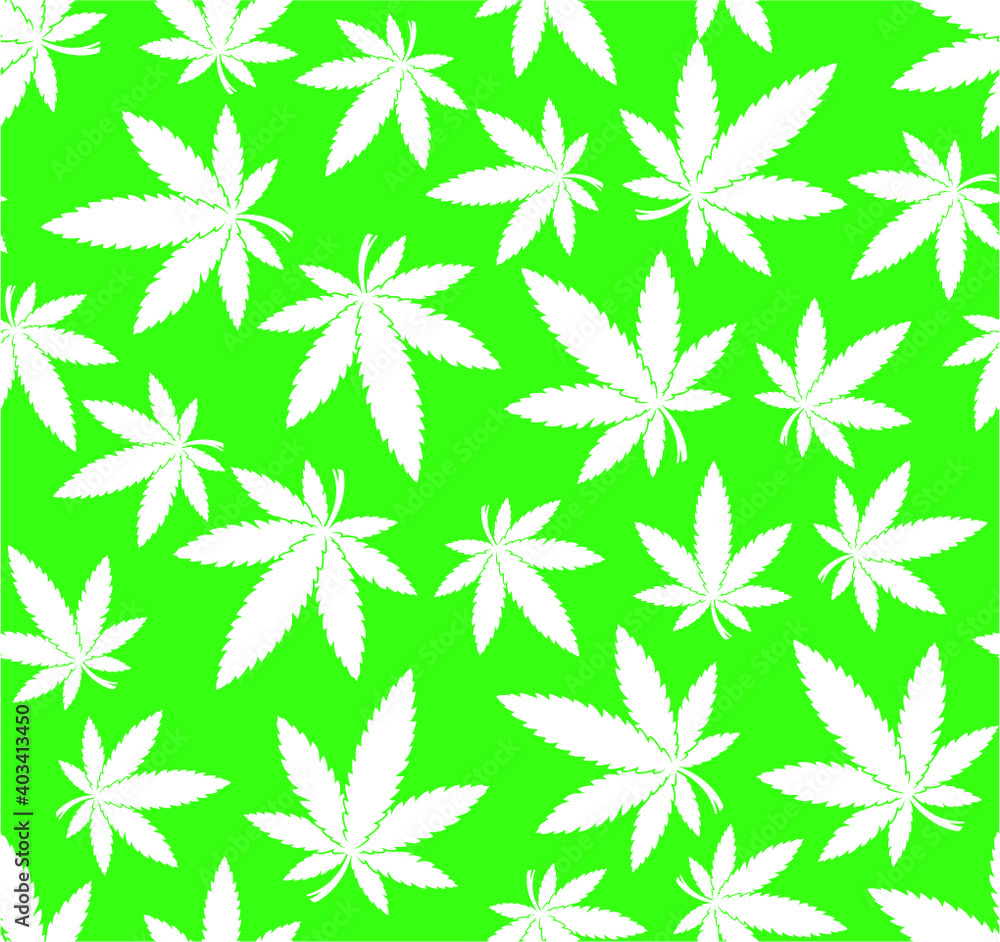 Ganja Weed Hemp Seamless Vector Pattern Ganja Weed Hemp Seamless Vector Pattern