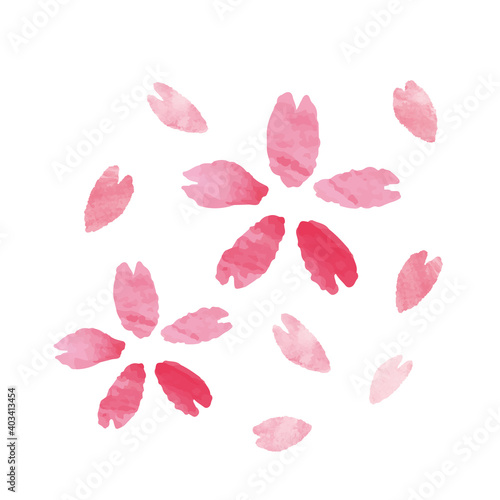 水彩風 桜のイラスト素材