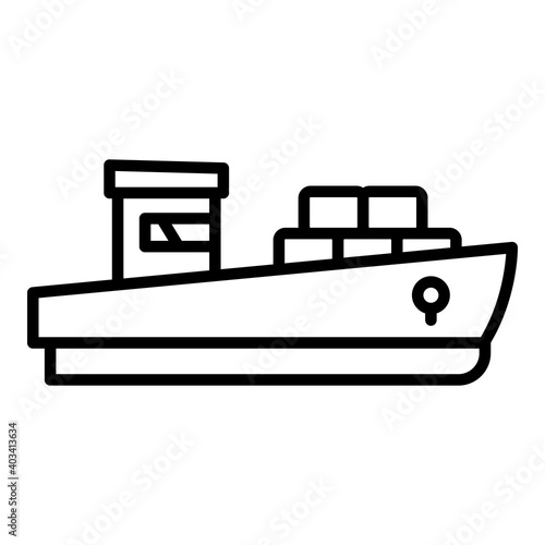 Transatlantic ferry icon. Outline transatlantic ferry vector icon for web design isolated on white background