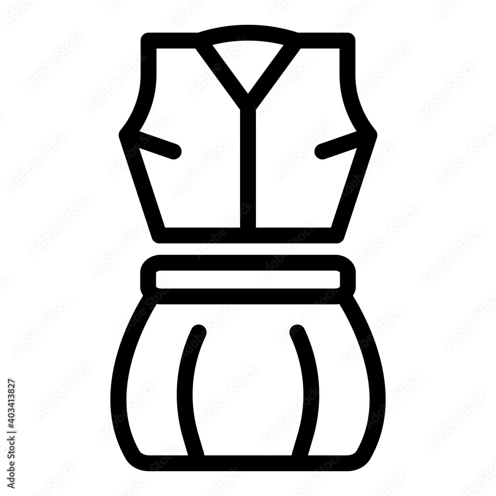 School clothes icon. Outline school clothes vector icon for web design isolated on white background School clothes icon. Outline school clothes vector icon for web design isolated on white background