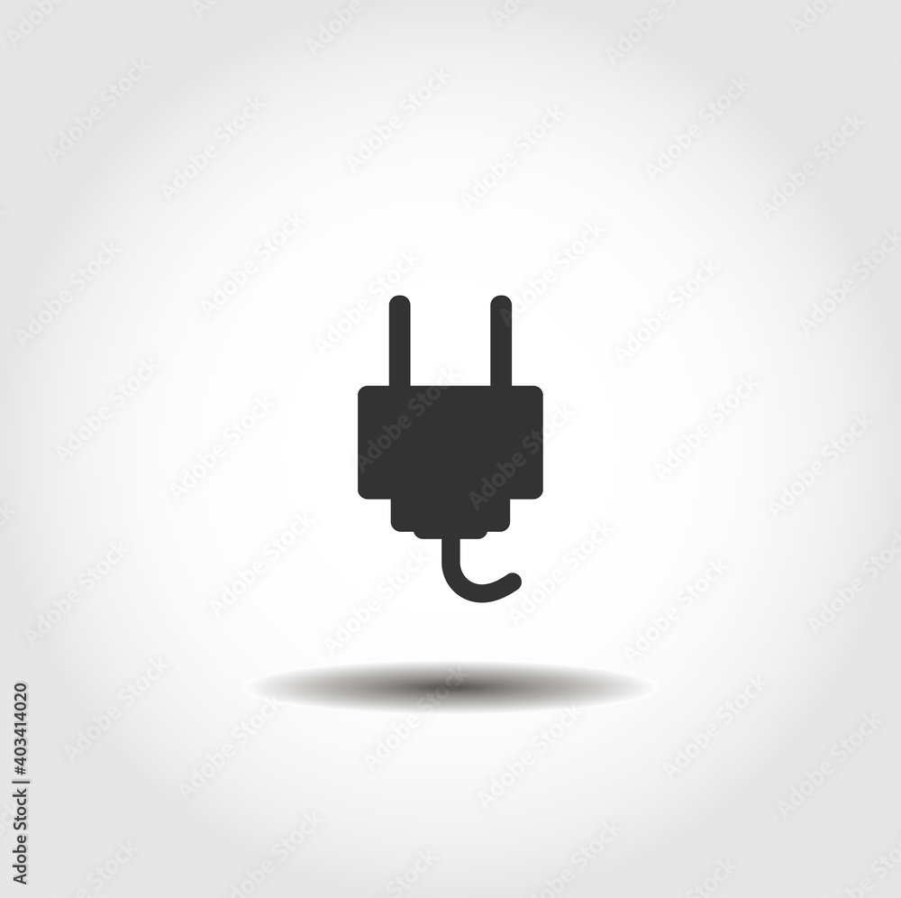 electric plug isolated vector icon. ecology design element electric plug isolated vector icon. ecology design element