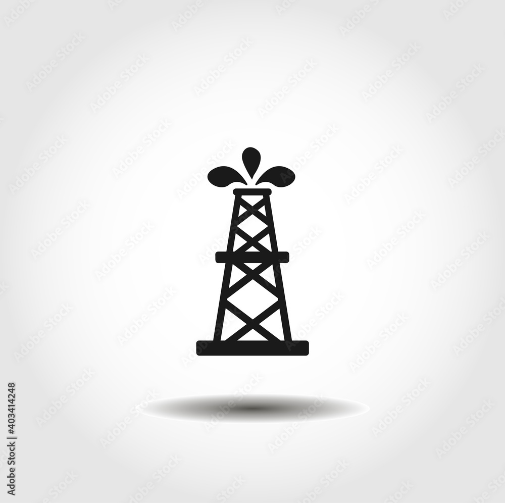 Obraz premium oil well icon. Pumpjack isolated vector icon. ecology design element