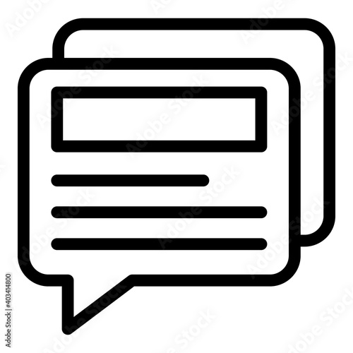 Chat actualization icon. Outline chat actualization vector icon for web design isolated on white background