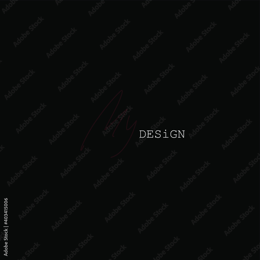 my initial handwriting logo for identity my initial handwriting logo for identity